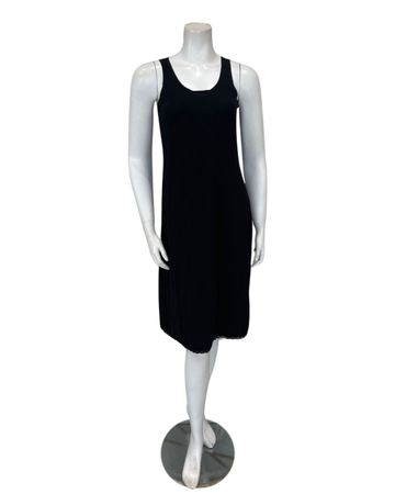 Slimit SLM2590A 39" Black Round Neck Luxe Layer One Full Slip Myselflingerie.com